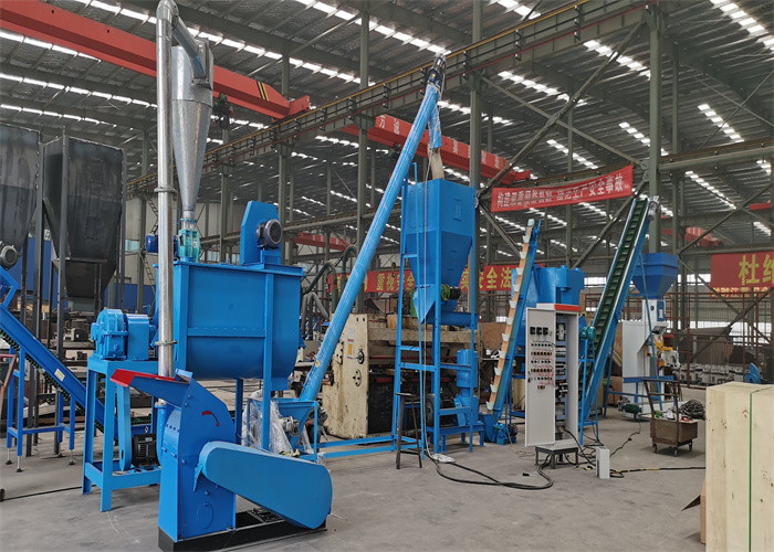 चिकन फ़ीड मवेशी बकरी खरगोश पोल्ट्री फ़ीड गोली उत्पादन लाइन के लिए 1t/h, 2t/h फ्लैट डाई पशु चारा उत्पादन लाइन