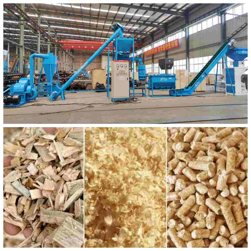 हीटिंग के लिए 1~5T/H बायोमास चूरा लकड़ी गोली उत्पादन लाइन को पूरा करें