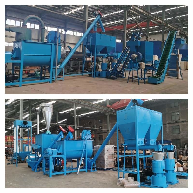 स्वचालित पशु चारा गोली उत्पादन लाइन 1-2t/H चिकन चारा गोली मशीन