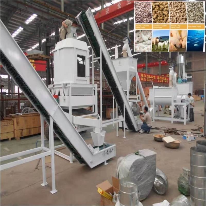 फार्म फ़ीड गोली उत्पादन लाइन 20ton/H पूर्ण मवेशी चारा बनाने की मशीन