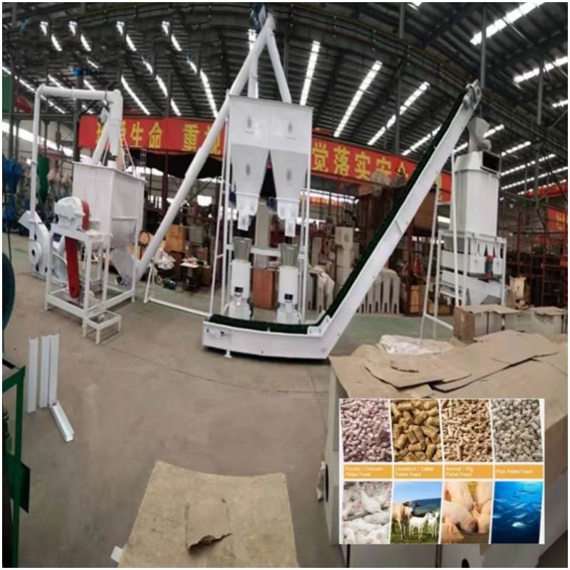 फार्म फ़ीड गोली उत्पादन लाइन 20ton/H पूर्ण मवेशी चारा बनाने की मशीन