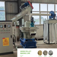 55kw बायोमास पेलेट उत्पादन लाइन 800-1000 किग्रा/एच रिंग डाई पेलेट उत्पादन लाइन