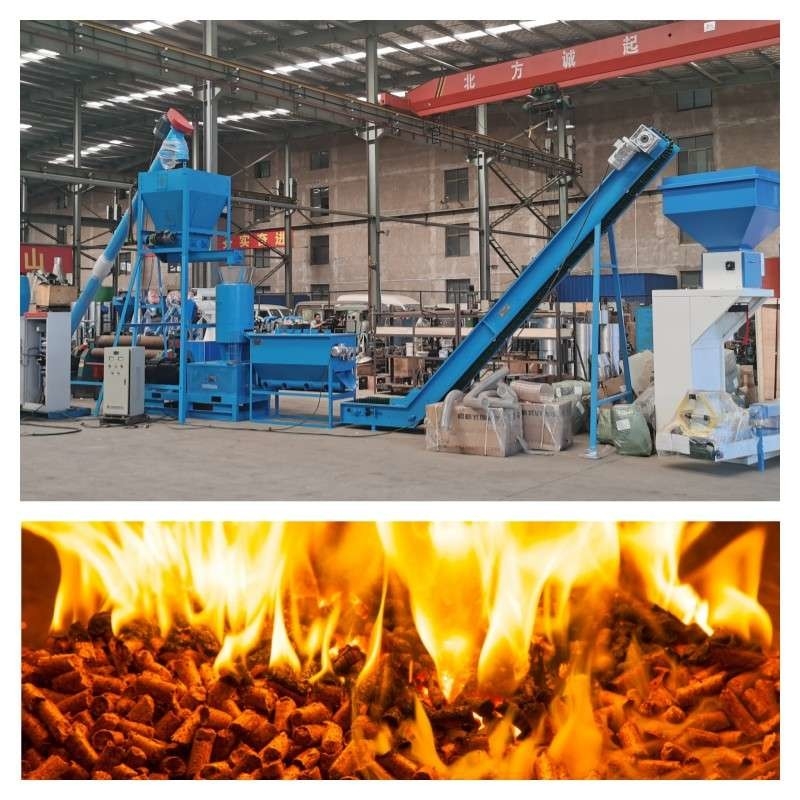 6-12 मिमी लकड़ी चिप गोली मशीन 1-2tph अपशिष्ट लकड़ी गोली मशीन उच्च घनत्व