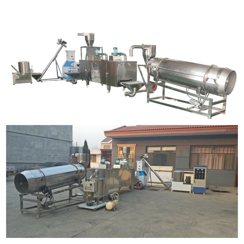 1-12 मिमी मोल्ड डॉग फूड एक्सट्रूडर के साथ 0.5-2t/H फ्लोटिंग फिश फीड उत्पादन लाइन