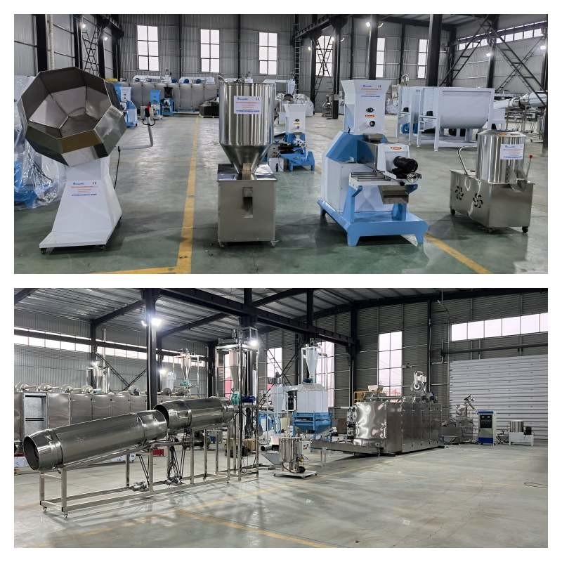 1-12 मिमी मोल्ड डॉग फूड एक्सट्रूडर के साथ 0.5-2t/H फ्लोटिंग फिश फीड उत्पादन लाइन