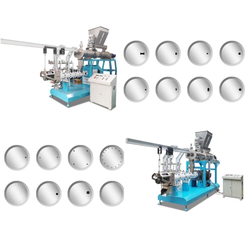 OEM 0.8-12mm फ्लोटिंग फिश फीड पेलेट मेकिंग मशीन पेट डॉग फूड एक्सट्रूडर