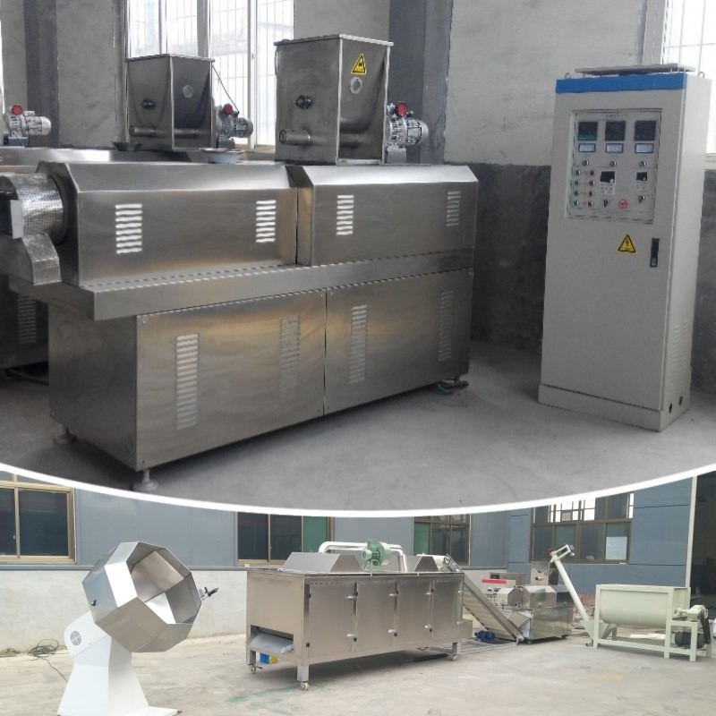 200~500 किलोग्राम/घंटा ट्विन स्क्रू सूखी पालतू भोजन extruder सूखी प्रकार मछली फ़ीड extruder