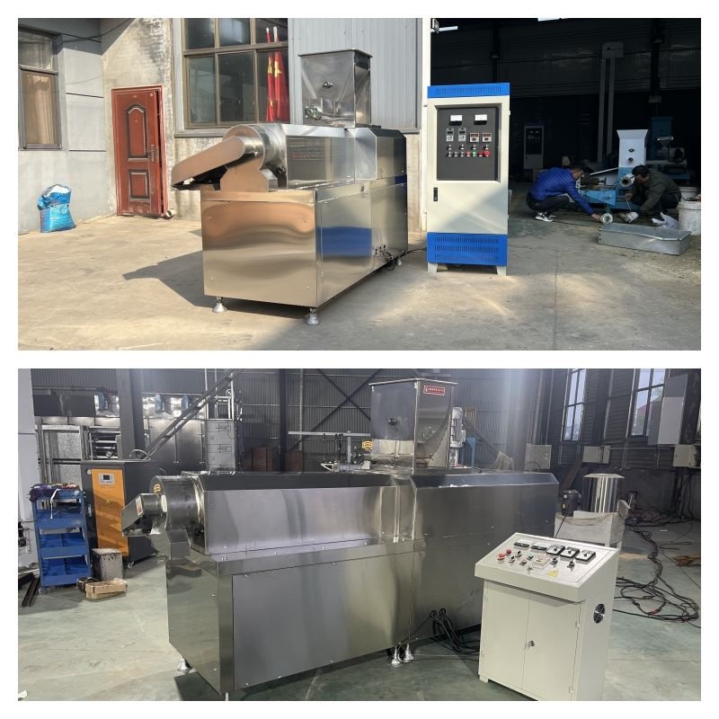 200~500 किलोग्राम/घंटा ट्विन स्क्रू सूखी पालतू भोजन extruder सूखी प्रकार मछली फ़ीड extruder