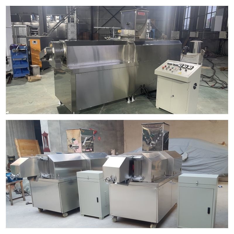 स्टेनलेस स्टील सूखी प्रकार मछली फ़ीड एक्सट्रूडर 55kw सूखी पालतू भोजन उत्पादन लाइन