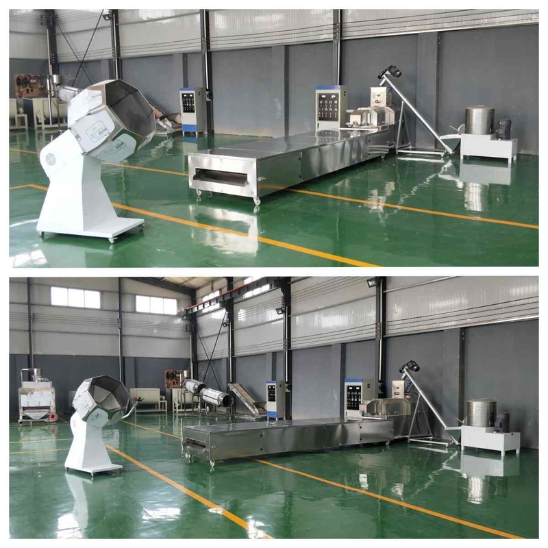 सूखी कुत्ते बिल्ली का भोजन बनाने की मशीन 37-160kw मछली चारा पालतू भोजन प्रसंस्करण लाइन