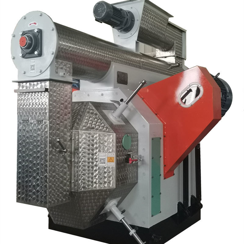 0.8-4t/H क्षैतिज पेलेट मिल पशु चारा रिंग डाई पेलेट मशीन 55kw