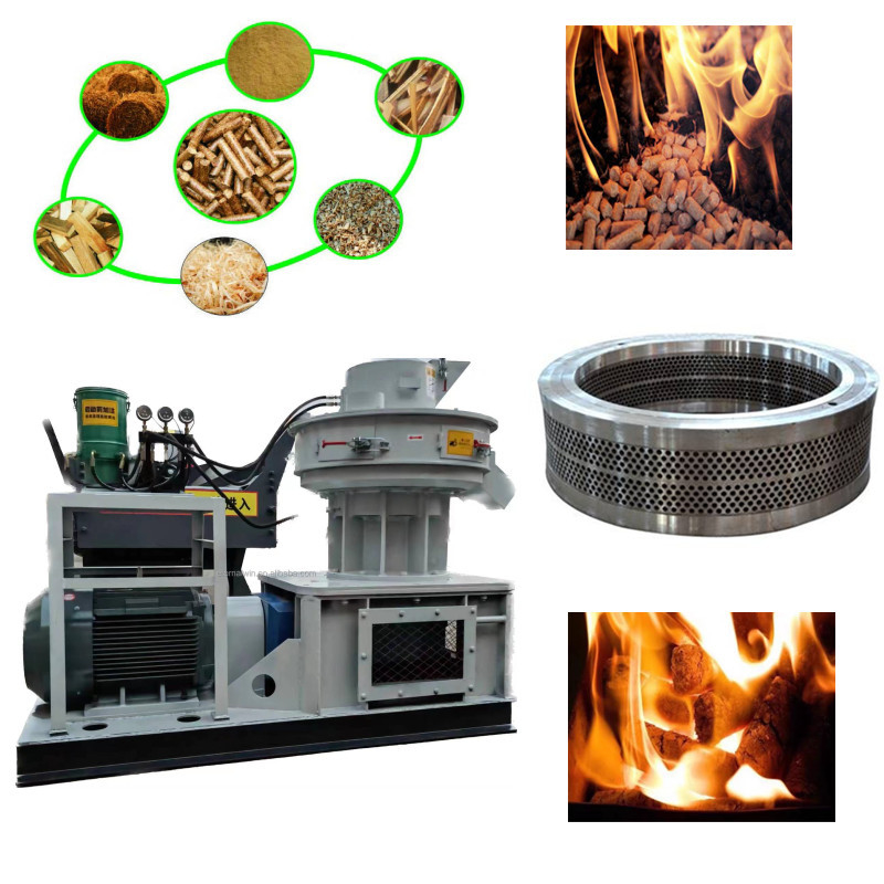 4-12 मिमी लकड़ी गोली प्रेस मशीन 0.8-4ton/H स्वचालित स्नेहन फ़ीड गोली मिल