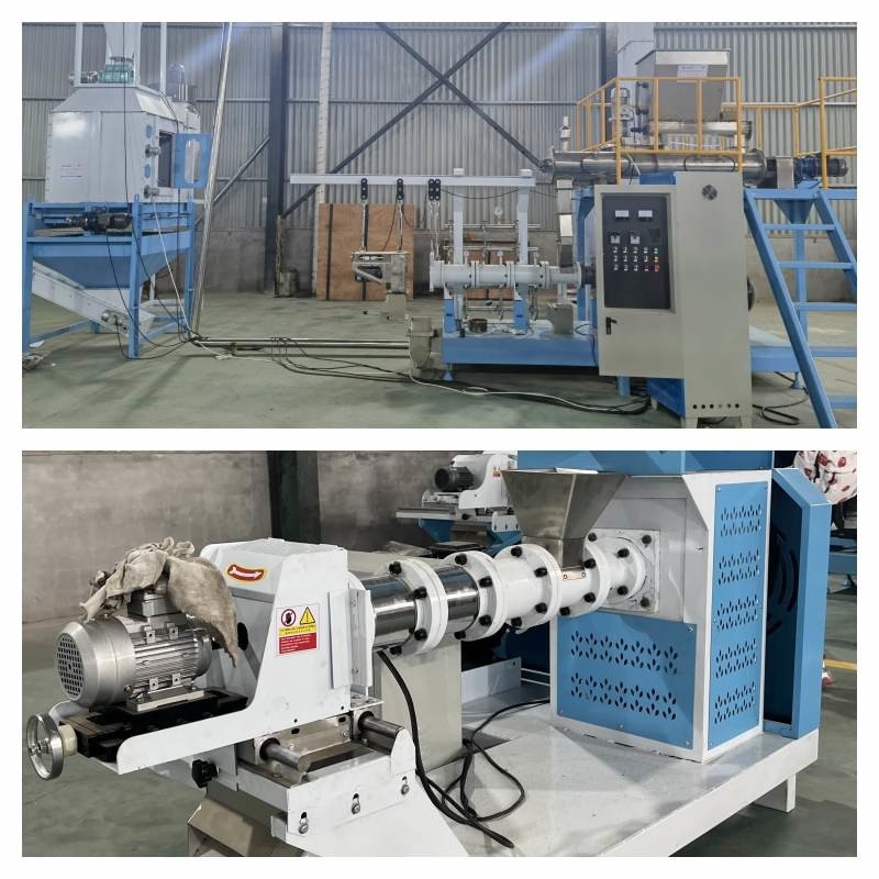 5.5-160KW सूखी प्रकार की मछली फ़ीड एक्सट्रूडर सुरक्षित छोटी मछली फ़ीड बनाने की मशीन