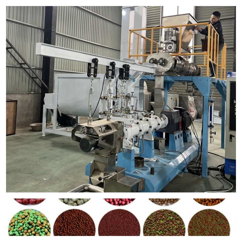 5.5-160KW सूखी प्रकार की मछली फ़ीड एक्सट्रूडर सुरक्षित छोटी मछली फ़ीड बनाने की मशीन