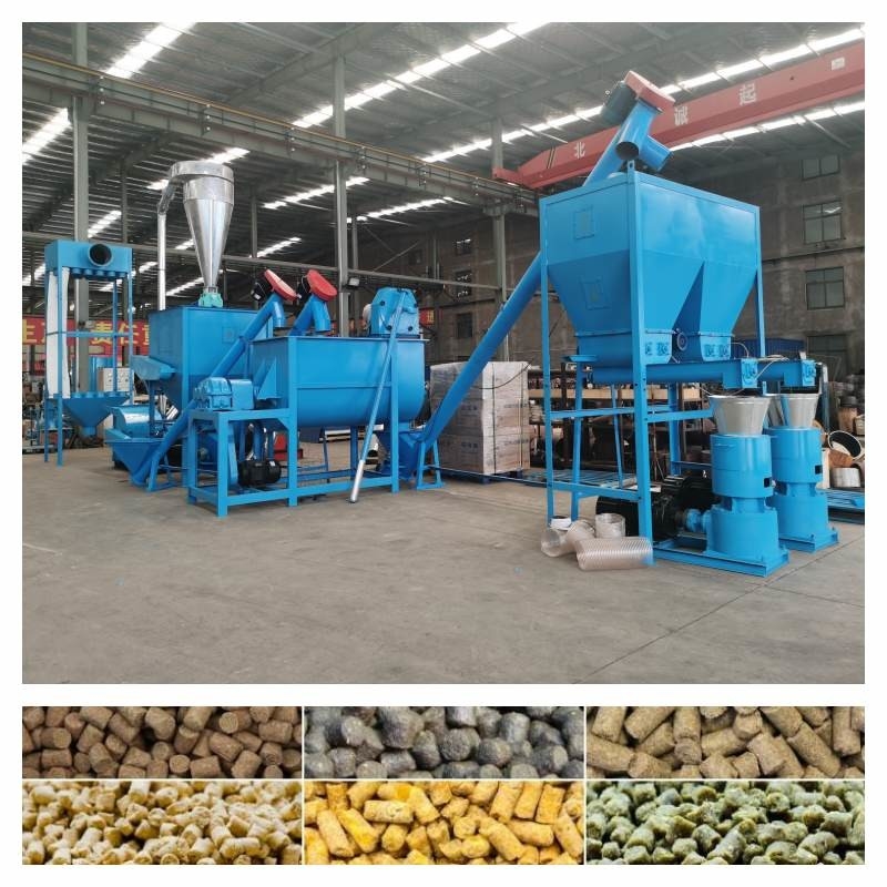 500-800KG/H पोल्ट्री गोली बनाने की मशीन 7.5-30kw पशु चारा उत्पादन लाइन