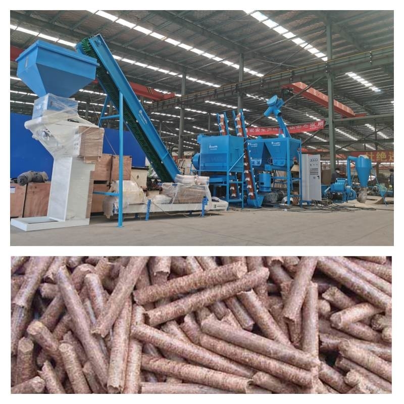 फ्लैट डाई बायोमास उत्पादन लाइन 6-8MM 0.5-10t/H स्ट्रॉ पेलेट उत्पादन लाइन