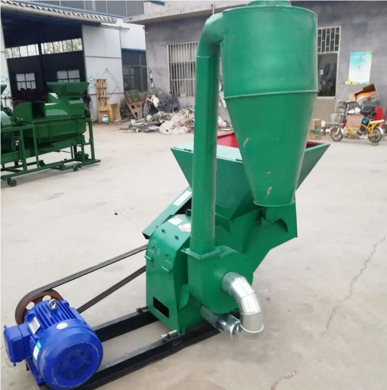 1.2-2.5t/H लकड़ी कुचल मशीन मकई के डंठल और मूंगफली के छिलके पीसने के लिए ग्राइंडर कुचल मशीन कस्टम रंग