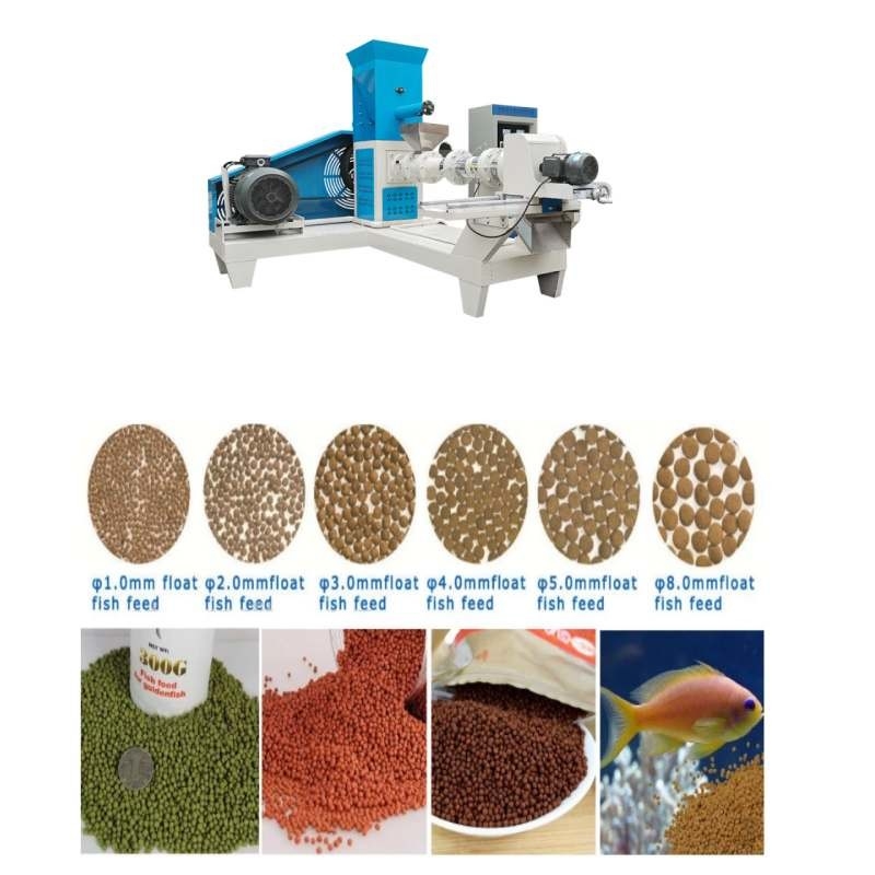 सूखे प्रकार के एकल पेंच मछली पालतू जानवरों के लिए खाद्य extruder छोटे व्यवसाय और खेत उपयोग के लिए