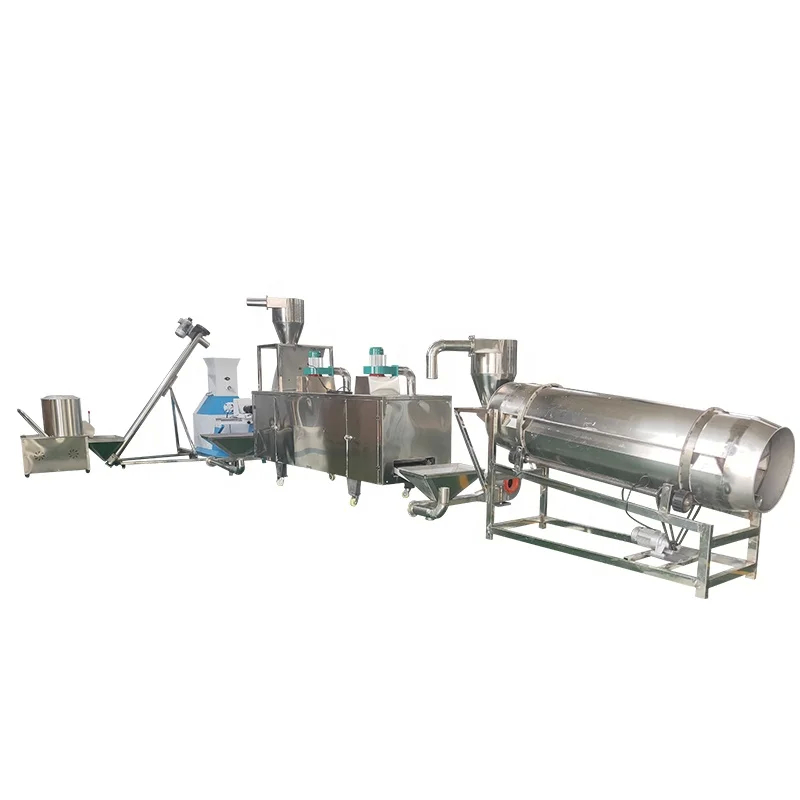 φ60-φ175mm पेंच व्यास के साथ 1-2t/h क्षमता फ्लोटिंग फ़ूड उत्पादन लाइन