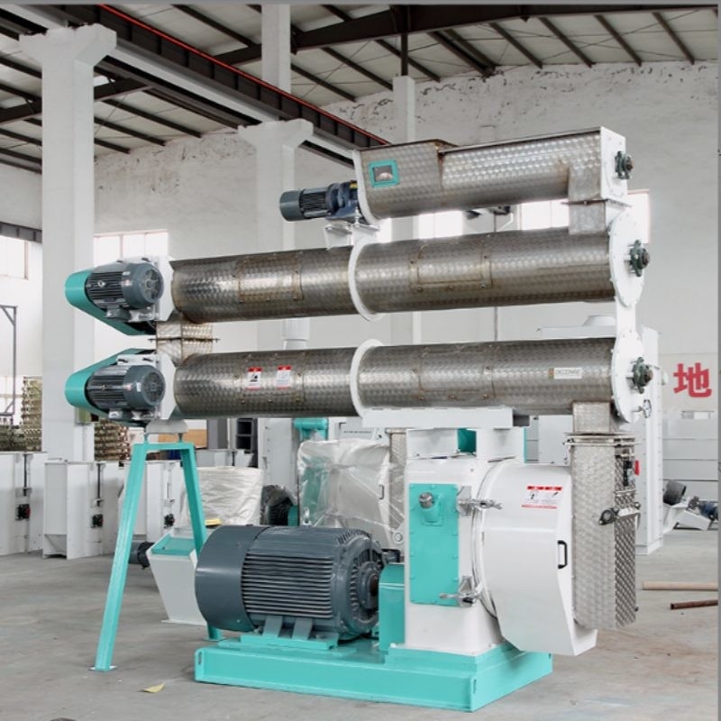 2-4 T/H Ring Die Feed Pellet Mill With Single Conditioner Animal Feed Pellet Making पशुओं के लिए फ़ीड पेलेट बनाने वाली एकल कंडीशनर वाली रिंग डाई फ़ीड पेलेट मिल