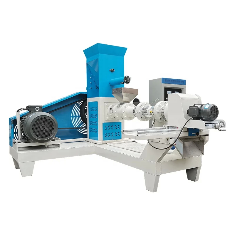 क्षमता स्टेनलेस स्टील सूखी मछली फ़ीड extruder इलेक्ट्रिक या भाप हीटिंग 1 चरण तीन चरण