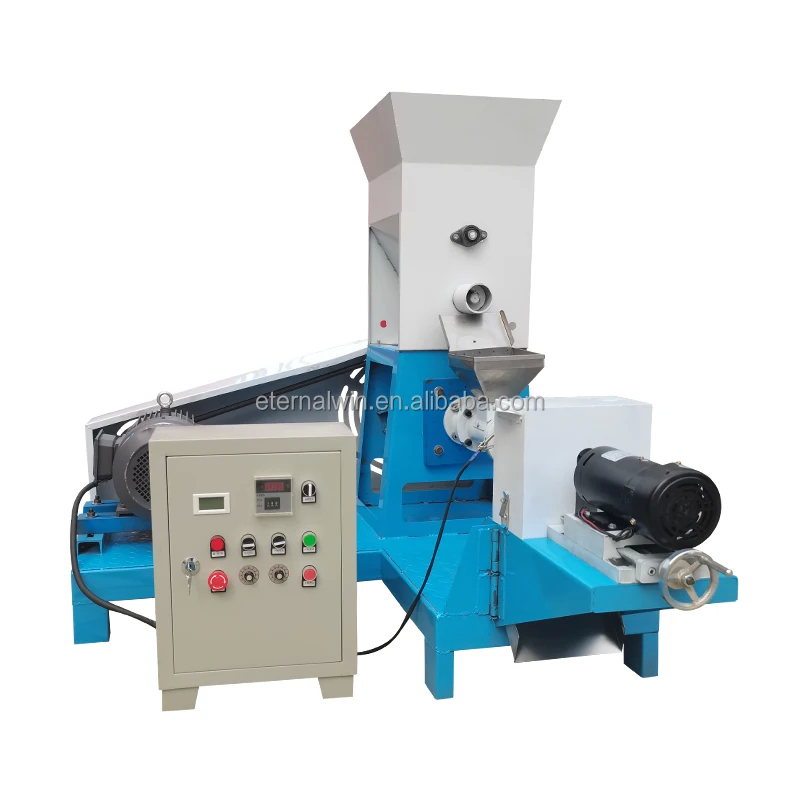 डिजिटल तापमान नियंत्रण 220V/380V पालतू फ़ीड एक्सट्रूडर मशीन 5.5-132kw पावर 40-2000kg/h क्षमता