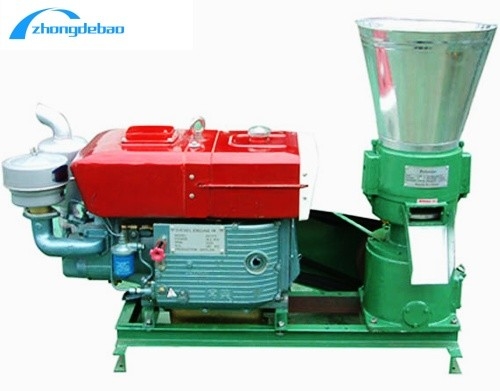 नई डिजाइन 10HP डीजल प्रकार फ़ूड गोली मशीन 90kg/h पशु फ़ूड मिल मशीन
