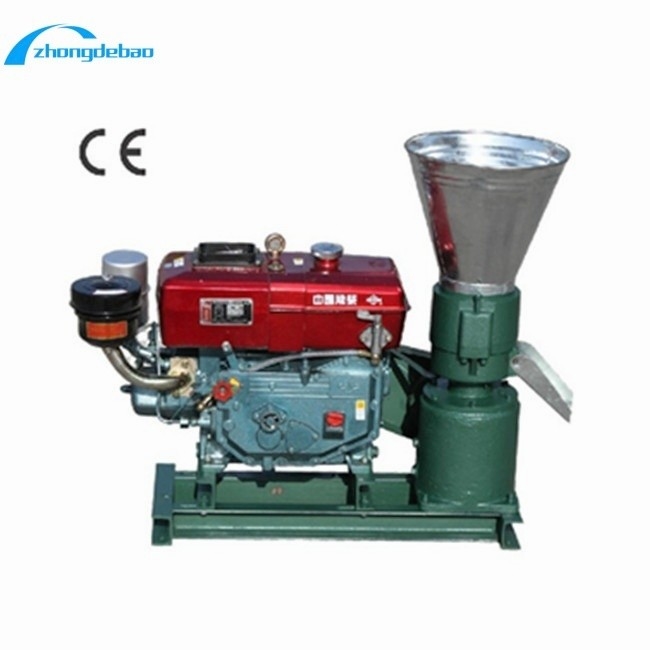 डीजल इंजन शक्ति प्रकार 10HP पशु फ़ीड गोली प्रसंस्करण मशीन 90-120kg/h उत्पादन फ़ीड गोली बनाने की मशीन
