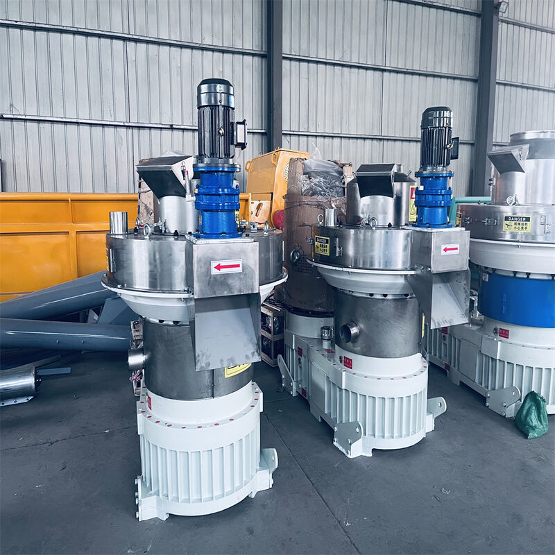 ऊर्जा-बचत बायोमास पेलेट उत्पादन लाइन के लिए 0.5-15 टी/एच क्षमता और उच्च-क्रोमियम मिश्र धातु इस्पात डाई के साथ वाणिज्यिक रिंग डाई वुड पेलेट मशीन