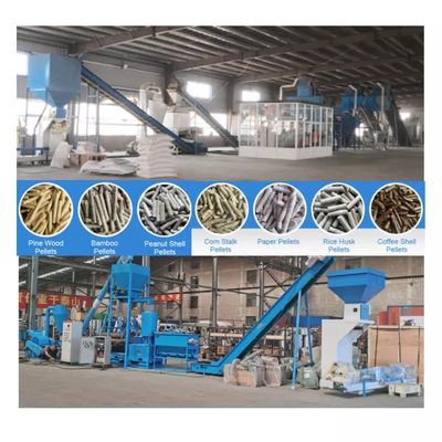 1TPH-10TPH Biomass Wood Chips Eucalyptus Pine Birch Poplar Pellet Production Line