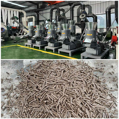 चूरा गोली मशीन MOQ 1 सेट 380V वोल्टेज लकड़ी गोली मिल अनुकूलन योग्य रंग