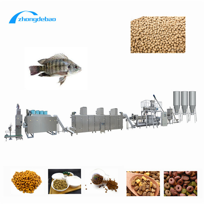 6-10टन फ्लोटिंग फिश फीड प्रोडक्शन लाइन 0.75-3kw फिश फूड प्रोसेसिंग लाइन