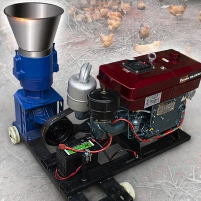 डीजल मॉडल 30HP चिकन गोली मिल मशीन 2200r